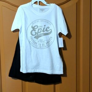 NWT Boys size L (7) 2-piece shirt/shorts set